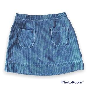 Tea Striped Denim Color Skirt with Pockets 8